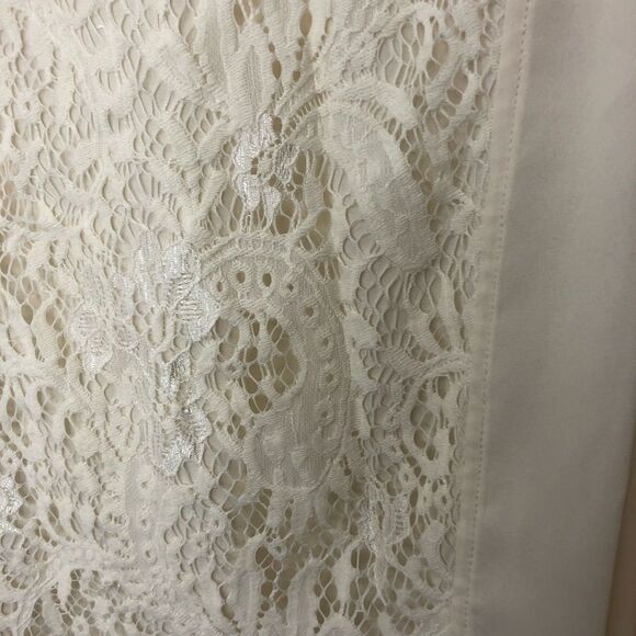 AGB sheer lace long sleeve high low blouse top, size medium - Picture 5 of 14